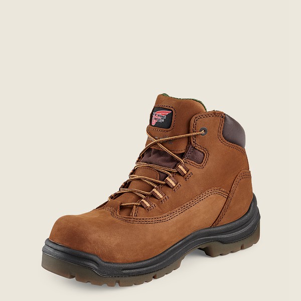 Red Wing Work Boots King Toe® - 5-inch Waterproof Safety Toe - Brown - Womens IYA678391